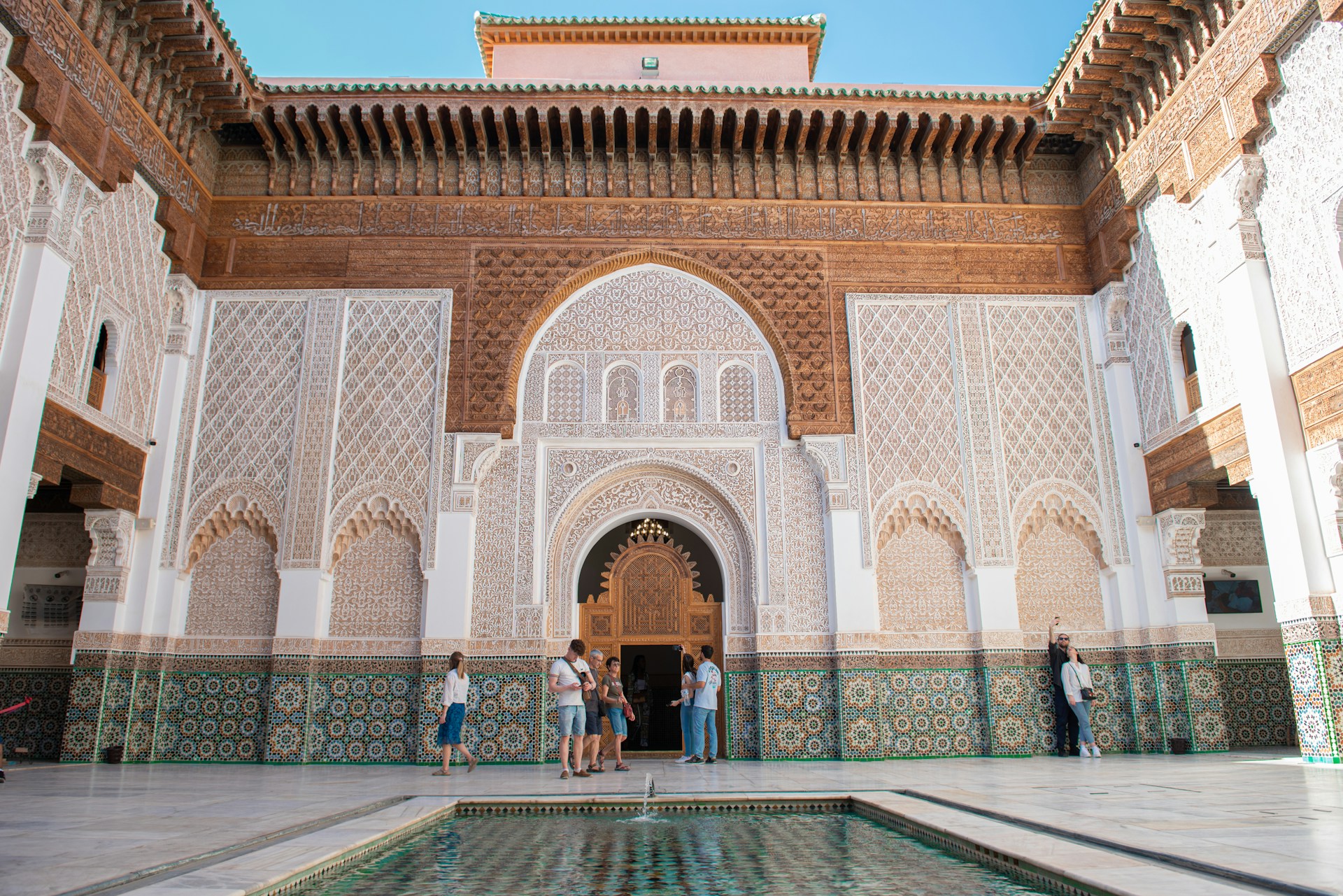 Traditional riad courtyard with a pool in Marrakech